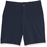 Izod Boys' School Uniform Flat Front Khaki Shorts, Moisture Wicking Performance Fabric, Wrinkle & Fade Resistant