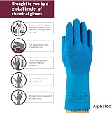 Ansell VersaTouch 62-401 Natural Rubber Latex Gloves Blue Size 10 6 Pair Pack view 3