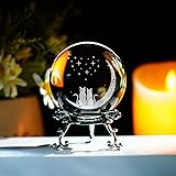 ZEERSHEE 60mm(2.3inch) Cats & Moon Crystal Ball