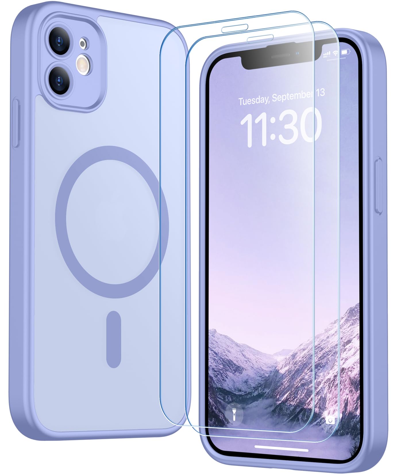 SPIDERCASE Magnetic for iPhone 11 Phone Case,Light Purple