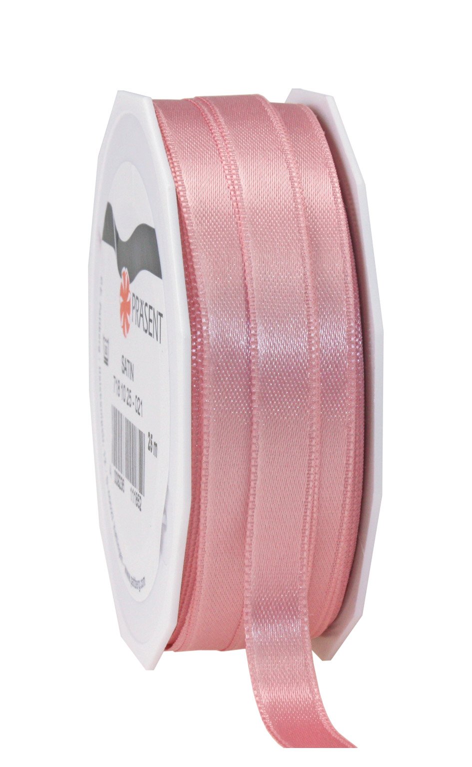 PRÄSENT C.E. Pattberg SATIN antique pink gift ribbon, 27 yards for Wrapping Gifts, 0.39 inches width, Ribbon for Decorating & Crafting, Decorative Ribbon for Gifts, for every occasion — image 1