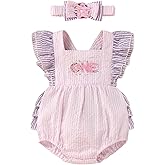 IMEKIS Baby Girl 1st Birthday Outfit Berry Melon One Boho Romper Headband Summer Cake Smash Photo Shoot Clothes