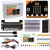 DVOZVO Basic Starter Kit for BBC Microbit V2.2, Graphical Programming Built-in Speaker and Microphone, LED Display Coding for Kids Teens + Microbit GPIO Expansion Board &amp; Battery Holder &amp; USB Cable