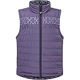 Kerrits Kids Ride The Wind Reversible Quilted Equestrian Vest – Warm Kids Horse Riding Vest for Winter, Fun Horse Print