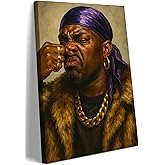 Stinky Face Bathroom Canvas Wall Art Funny Black Man Painting Pictures Wall Decor Humorous Black Man Pinch Your Nose Poster Print for Toilet Washroom Home Art Decoration 12x16in