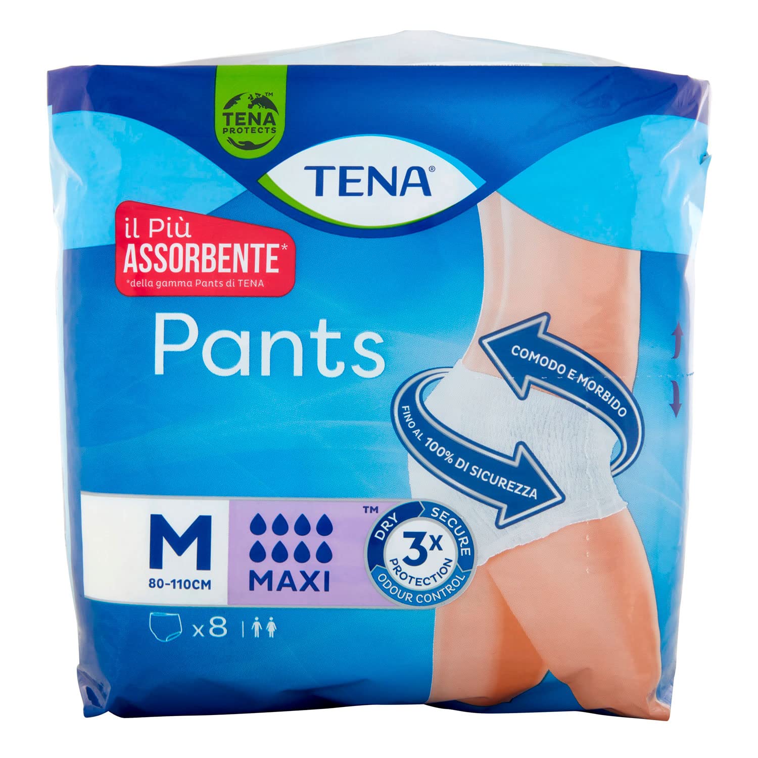 Tena Pants Maxi M Medium, 8 Diapers