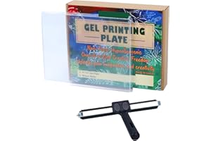Safetect Gel Printing Plate Kit - 8" x 10" Printmaking Supplies Reusable Stamping Plate with Brayer for Press Art for Card Making, Crafts, Scrapbooking & Home Décor