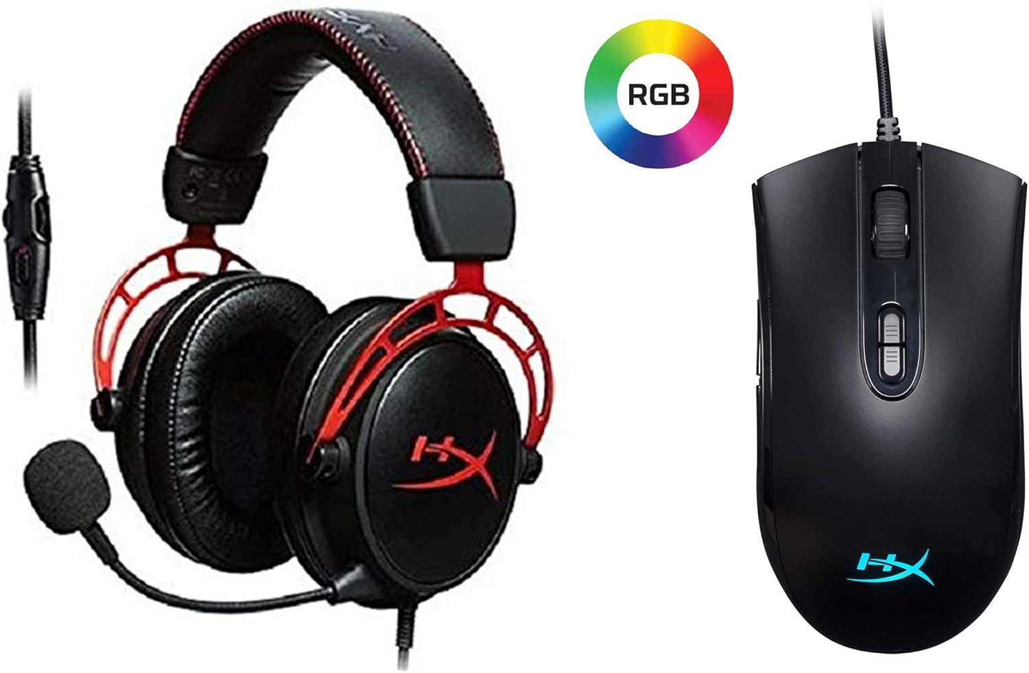 Amazon Co Jp Hyperx Cloud Alpha Gaming Headset Hx Hsca Rd As Pulsefire Core Rgb Gaming Mouse Hx Mc004b Computers Peripherals