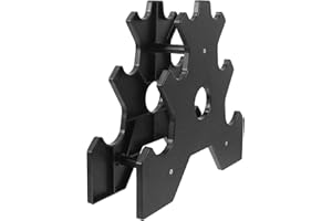 NOLITOY Small 3-Tier Plastic Dumbbell Rack Stand Anti-Slip Coating for Home Gym Fitness Room