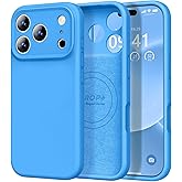 Vooii Magnetic for iPhone 17 Pro Max Case, Compatible with Magsafe (Premium Liquid Silicone) (Integrated Camera Control Button) Full Body Protective Anti-Scratch Microfiber Lining 6.9 inch, Blue