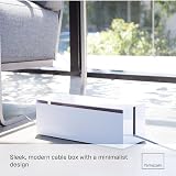 YAMAZAKI 2707 WEB Cable Box White PC-ABS Resin Minimalist 40x15.5x14.5cm view 2