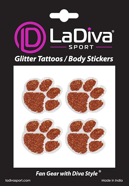 Amazon Com Clemson University Paw Print Sticker 4 Pack Beauty
