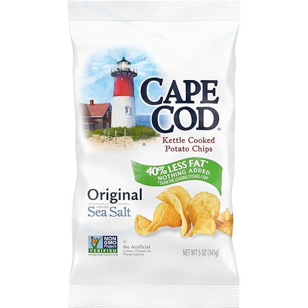 CAPE COD POTATO CHIPS, POTATO CHIPS REDUCED FAT, 5 OUNCE