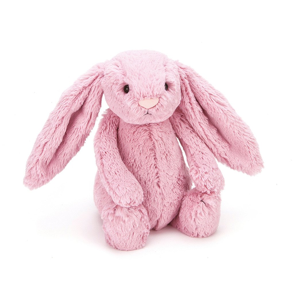 Jellycat Bashful Pink Tulip Bunny Stuffed Animal, Medium, 12 inches