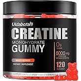 Sugar Free Creatine Monohydrate Gummies 5000mg for Men & Women- Chewables Creatine Monohydrate with L-Taurine, B6, B12 for Mu