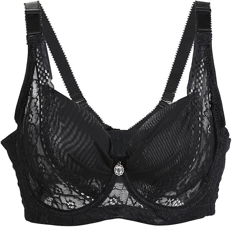 sheer underwire bra plus size