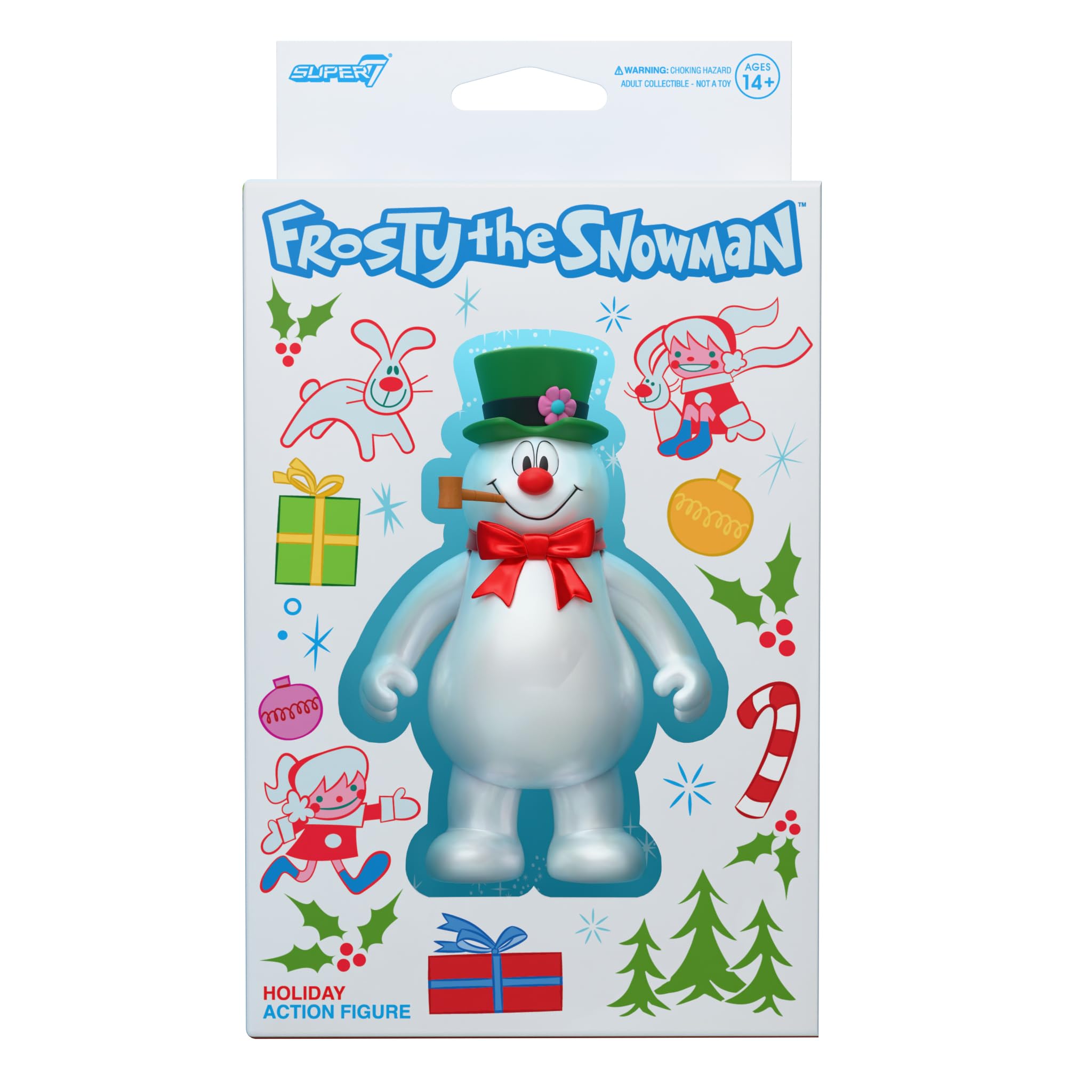 Photo 1 of Super7 Reaction Figure Frosty The Snowman (Candy Box Inspired) - 3.75" Frosty The Snowman Action Figure with Accessory - Classic TV Collectibles and Retro Toys