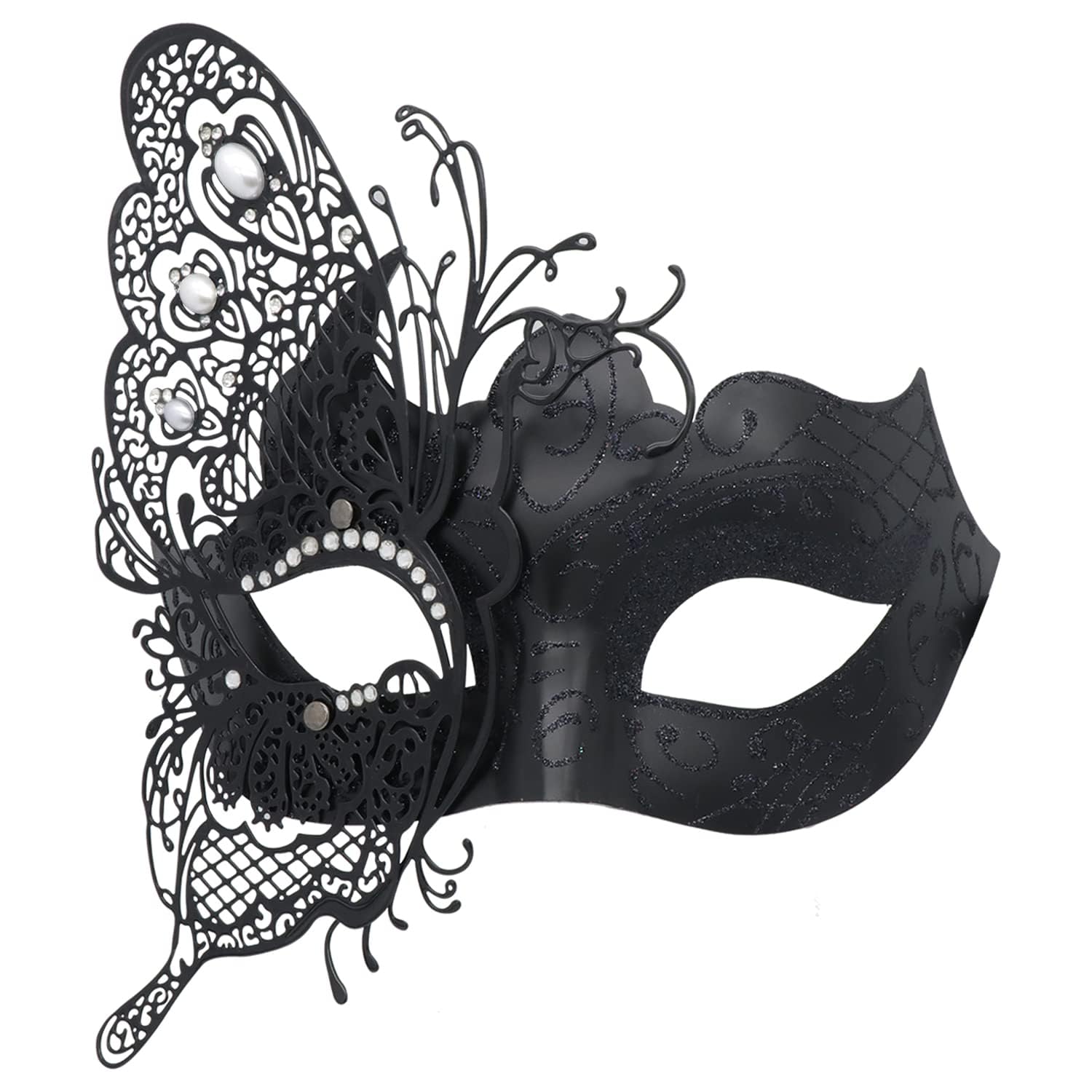 Coddsmz Mysterious Venetian Butterfly Shiny Butterfly Lady Masquerade Halloween Mardi Gras Party Mask