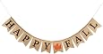 Gintison Happy Fall Burlap Banner – Maple Leaf Autumn Harvest Decoration - View #5