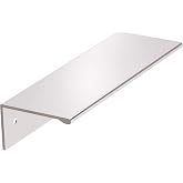Amerock 3-3/4" Edge Pulls Polished Chrome Drawer Pull | 3-3/4 inch (96mm) Center-to-Center Mounting Distance and 4-9/16 inches Overall Length, Durable Aluminum Cabinet Hardware