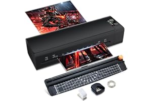 CHILINO A3 Laminator Machine,13 Inch 9-in-1 Laminating Machine with Laminating Sheets,Thermal Laminator Hot & Cold with Fast Warm Technology for Home,Office or School Supplies(Black)