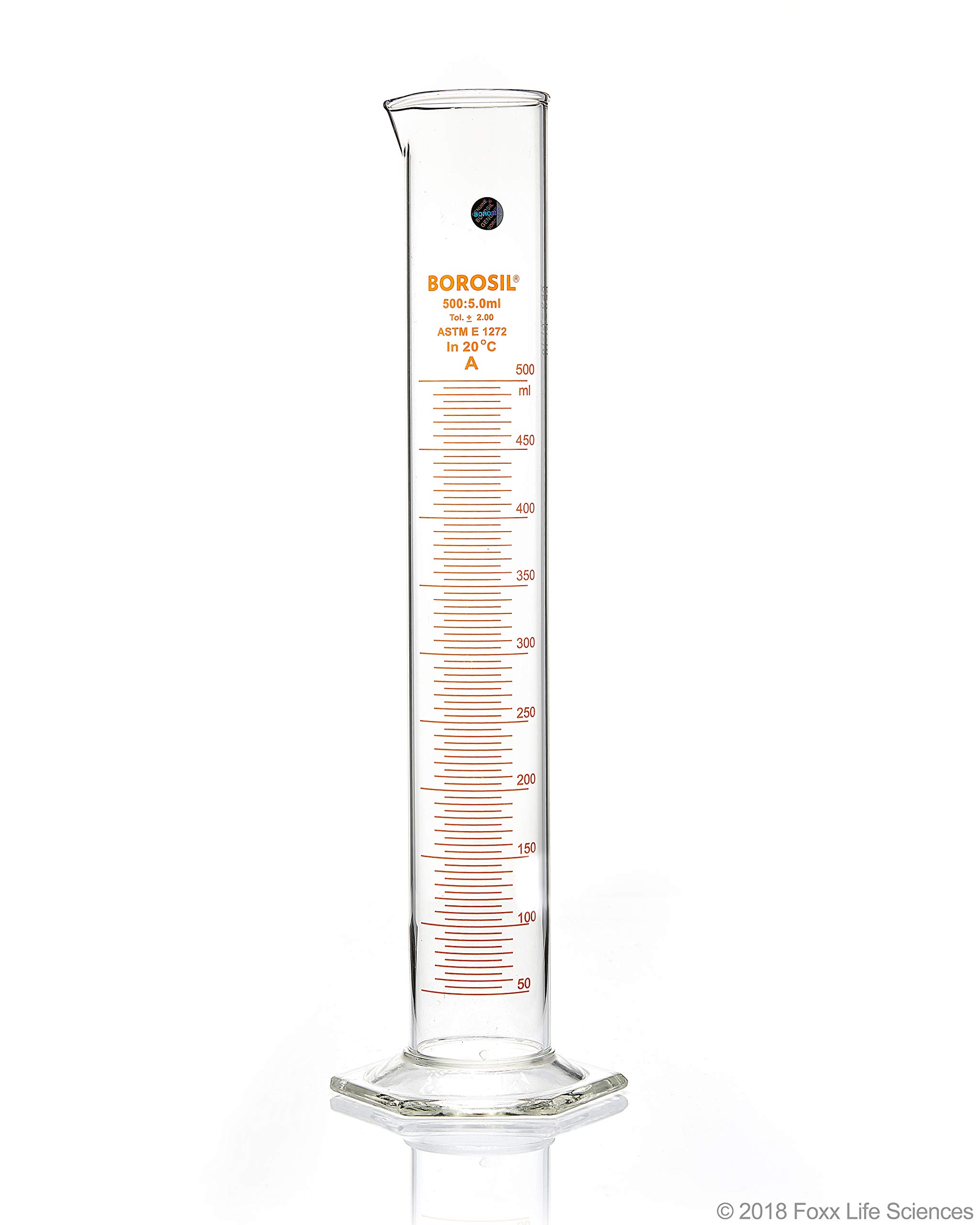 BOROSIL Graduated Measuring Cylinder Pour Out