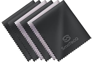 SmoTecQ Premium Microfiber Cleaning Cloths (6-Pack) – Ultra-Soft, Scratch-Free Cloths for Eyeglasses, Sunglasses, Camera Lenses, Screens & More – Washable & Reusable (6 Pack)