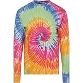 DARESAY Long Sleeve Tie Dye T-Shirt, for Men, Women and Teens (Up to 5XL)