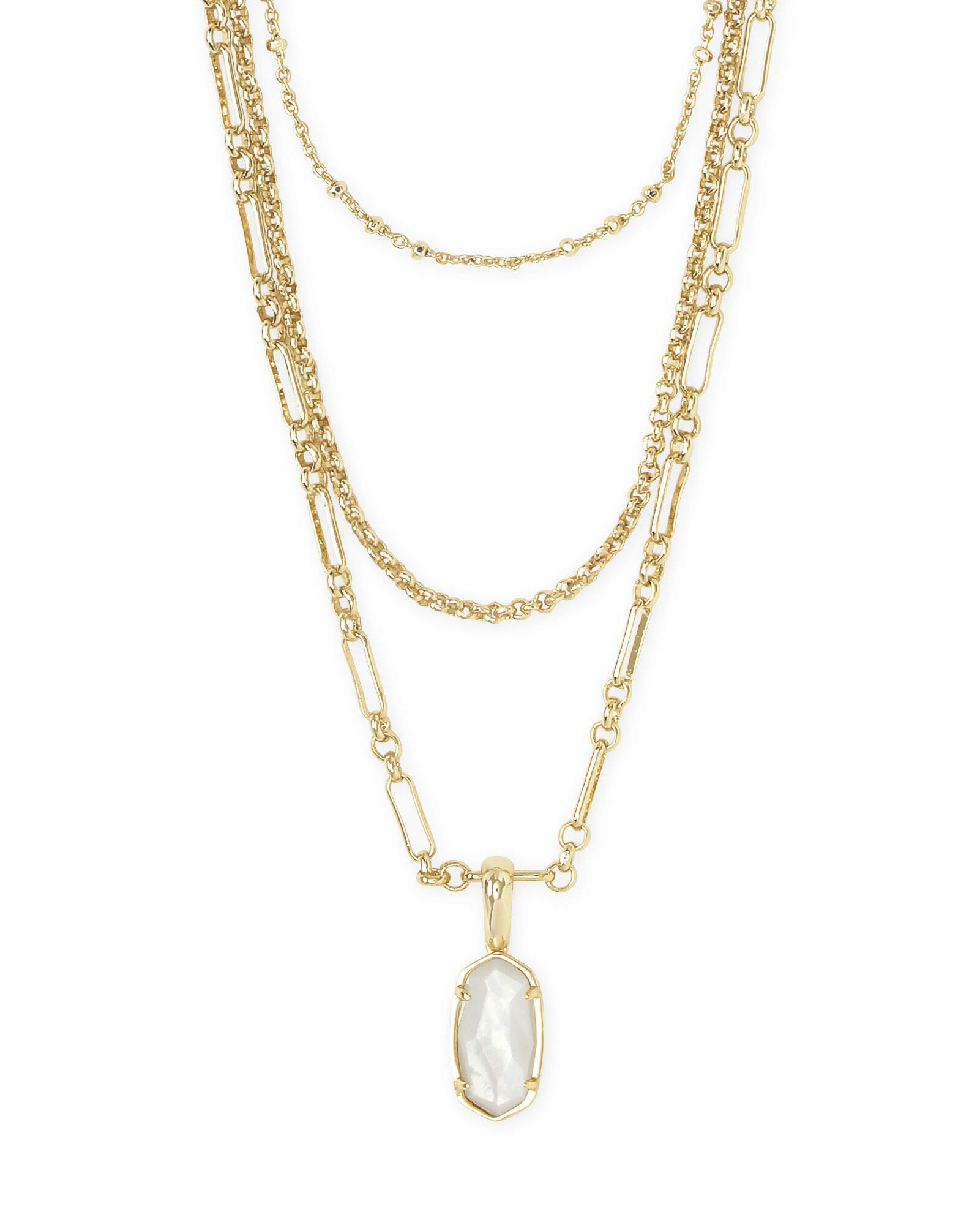 Kendra Scott Elisa Triple Adjustable Length Strand Necklace for Women, Fashion Jewelry