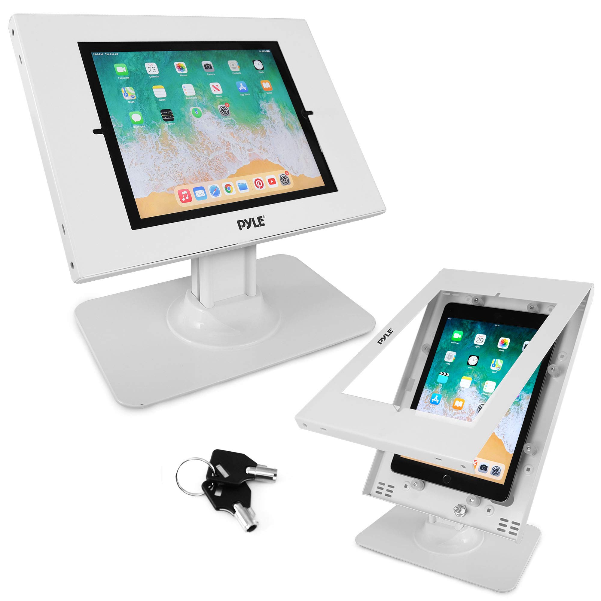 Pyle Anti Theft Tablet Security Stand Table Mount Desktop Ipad Kiosk