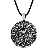 HAQUIL Viking Celtic Wiccan Tree of Life Pendant Necklace, Tree of Life Jewelry Gifts for Men and Women