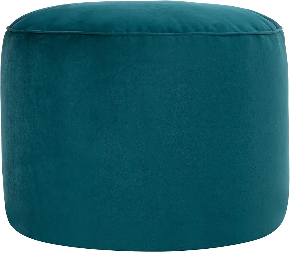 icon Milano Teal Green Velvet Bean Bag Pouffe - Large Footstool