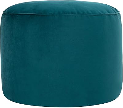 icon Milano Teal Green Velvet Bean Bag Pouffe - Large Footstool