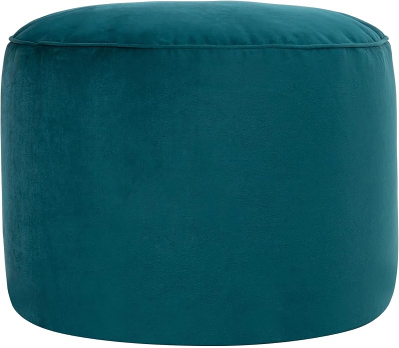 icon Milano Teal Green Velvet Bean Bag Pouffe - Large Footstool