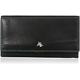 Visconti Spectrum 36 Ladies Large Soft Leather Checkbook Wallet Purse 7" x 4" x 1 (Black Multi)