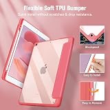 FINTIE Hybrid Case for iPad 9th/8th/7th Gen 10.2 in Pink Pencil Holder Auto view 4