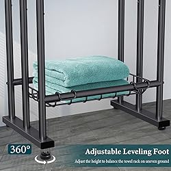 Kayfia 40" H Free Standing Towel Rack, 3 Tier Alloy