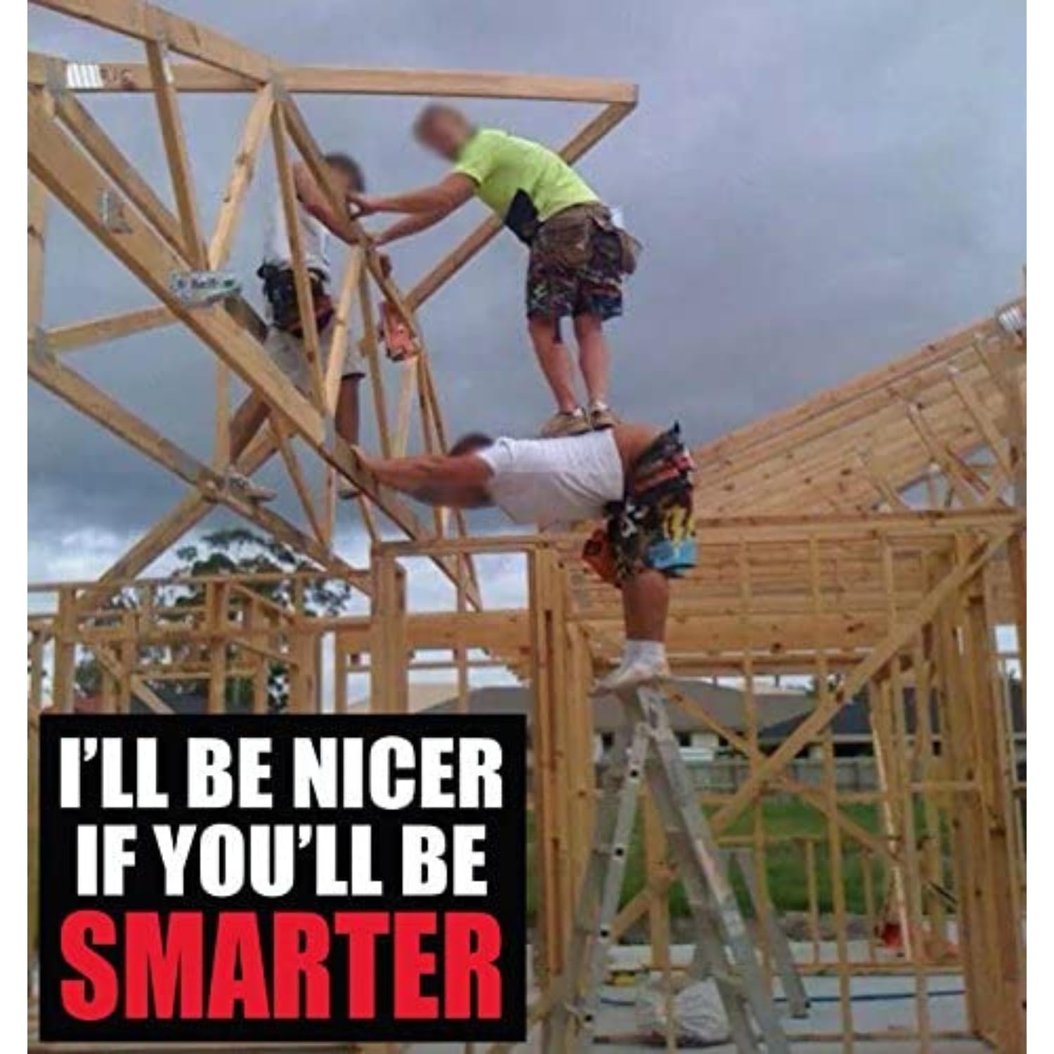 Funny Hard Hat & Helmet Stickers: 10 Decal Value Pack with Two American Flags. Great for a Construction Toolbox, Hardhat, Mechanics Chest & More. Fun Gift for Pro Union Working Men & Women. USA Made.