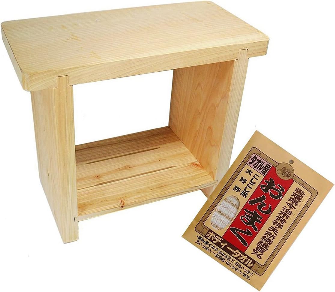Hinoki Pure Wood Bath Stool (King Size)