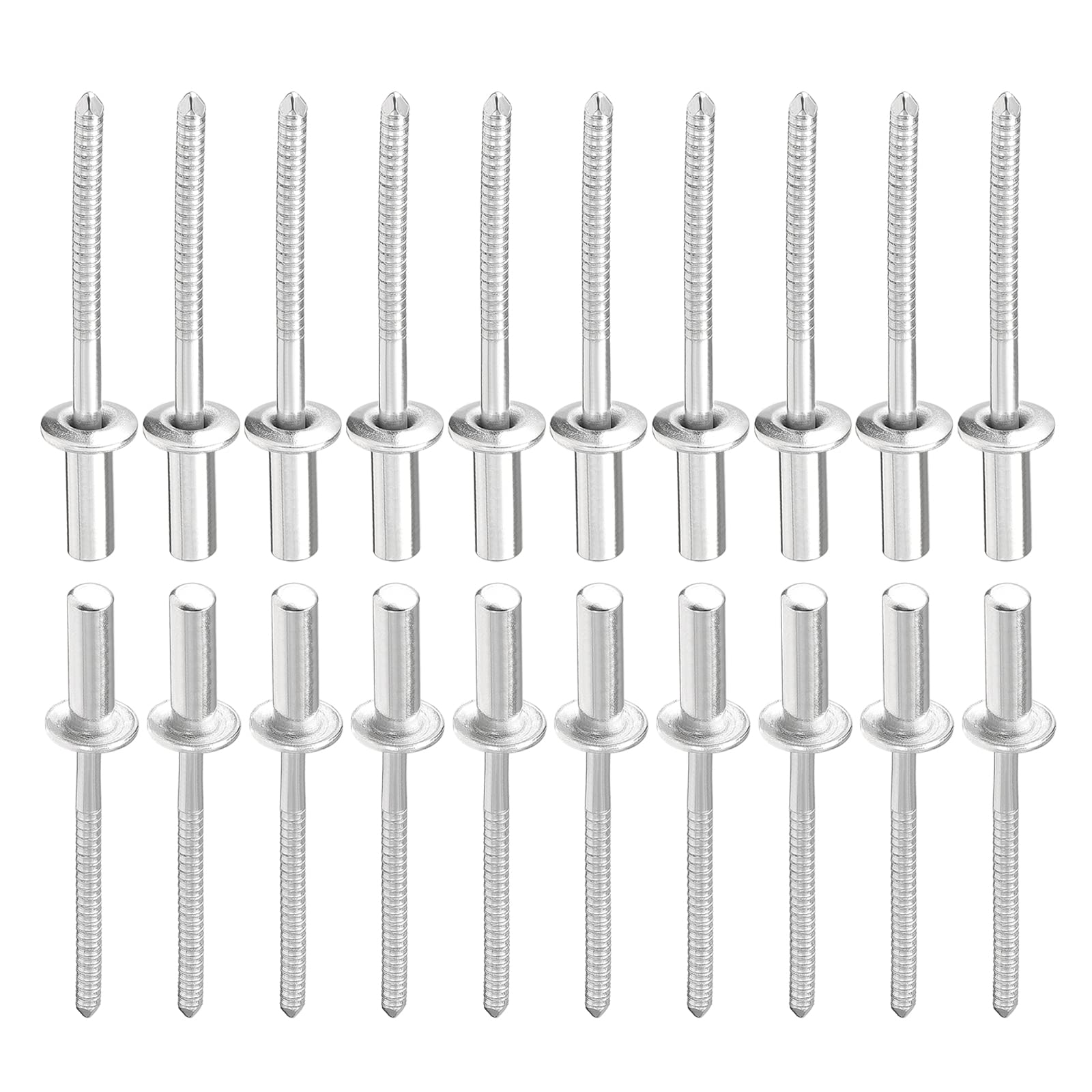 DTGN 4mm x 13mm (DXL) Blind Rivets - 25Pack - Good for Machinery Joining - 304 Stainless Steel Dome Closed End Rivet