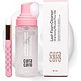 Curacoro 60ML Eyelash Extension Cleanser (Unscented) - Lash Shampoo for Lash Extensions, Eyelash Extension Foam Cleanser for