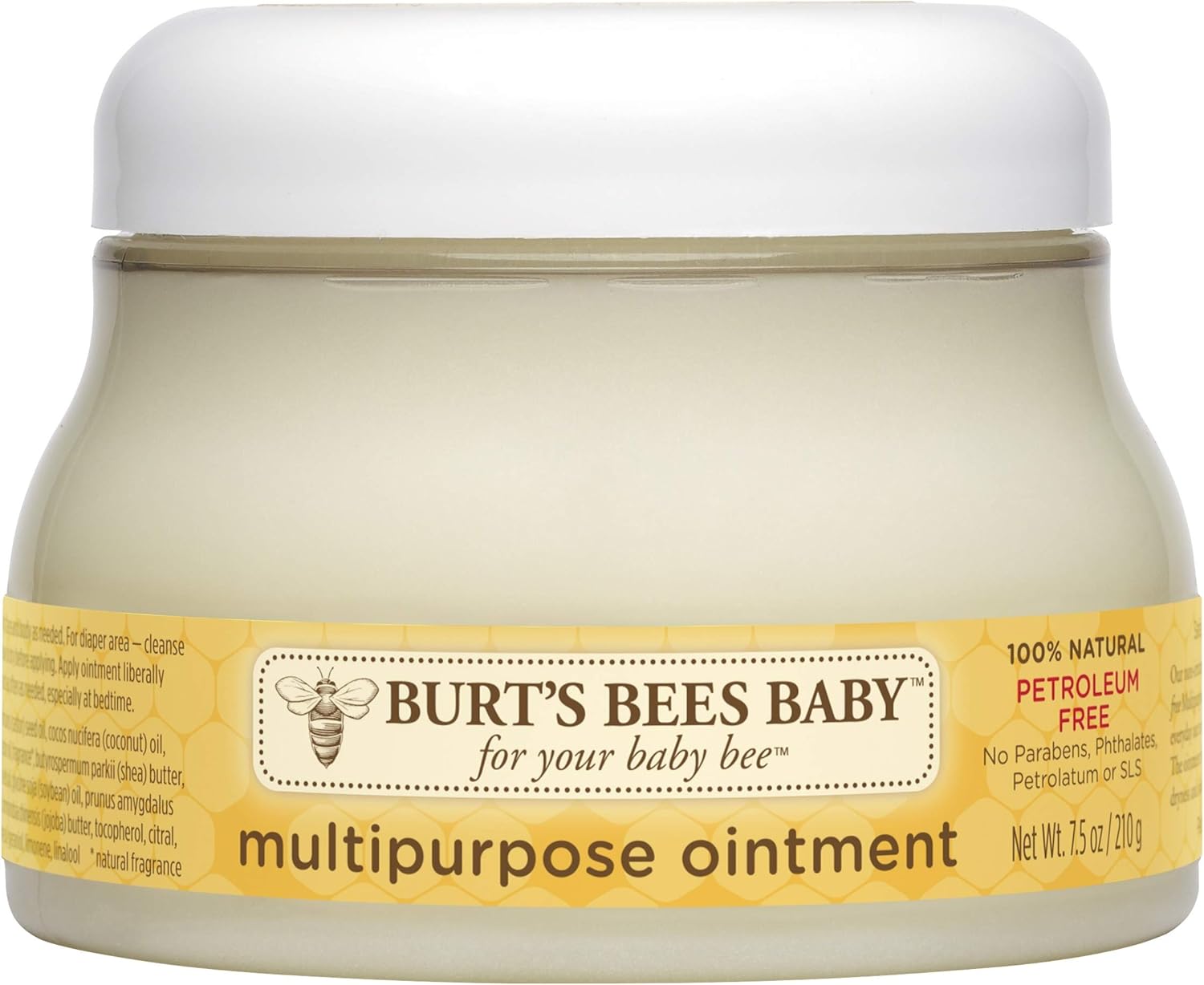 Burt's Bees Baby 100% Natural Multipurpose Ointment, Face & Body Baby Ointment – 7.5 Ounce Tub: Health & Personal Care