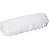 Bucky Millet Filled, Bed Pillow and Pillow Cover, Bolster Pillow (15x5.5"), White