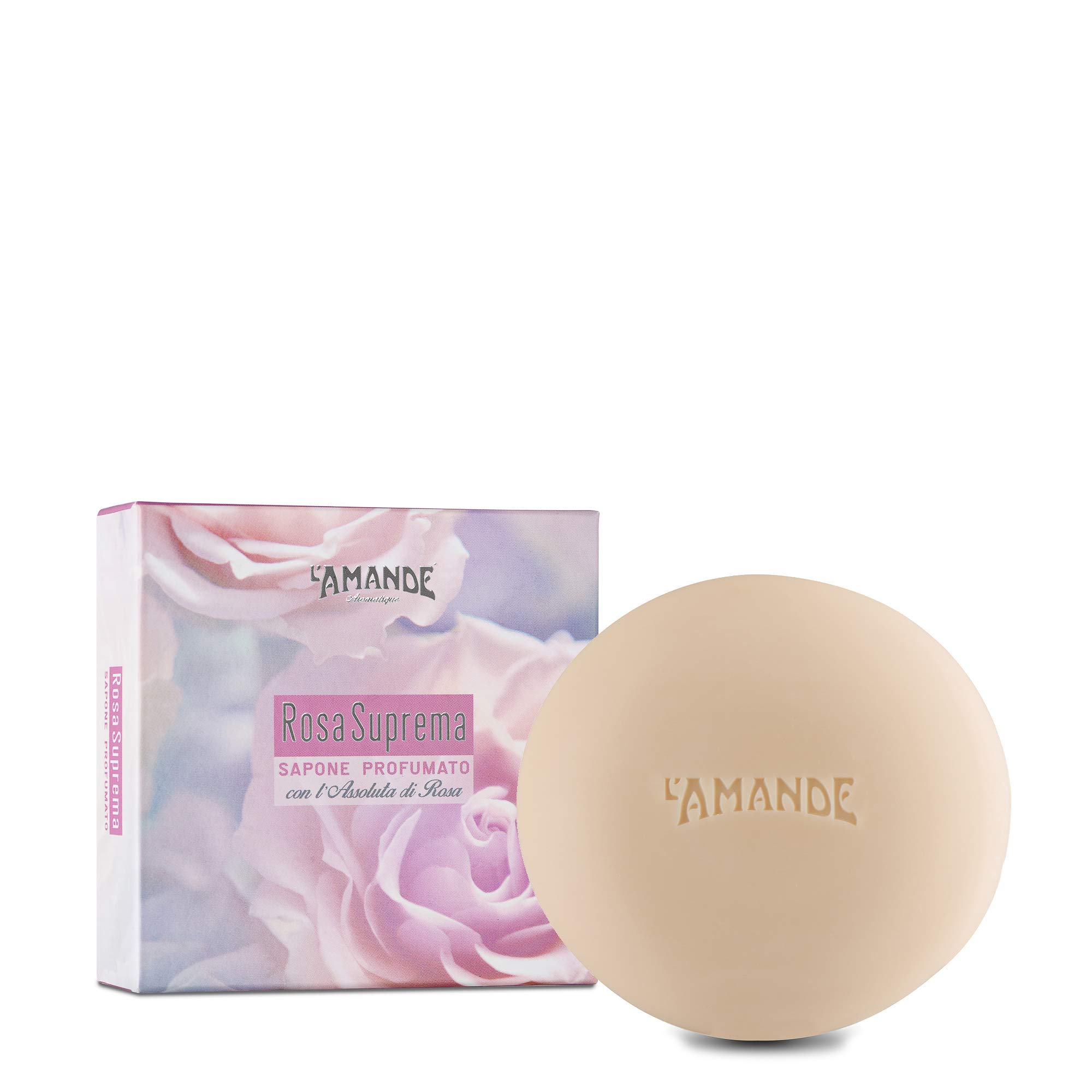 L'Amande Rosa Suprema Scented Soap in Gift Box - 150 g