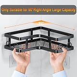 ZVZM Corner Shower Caddy Organizer Rack 3 Pack with 12 Hooks No Drilling view 4
