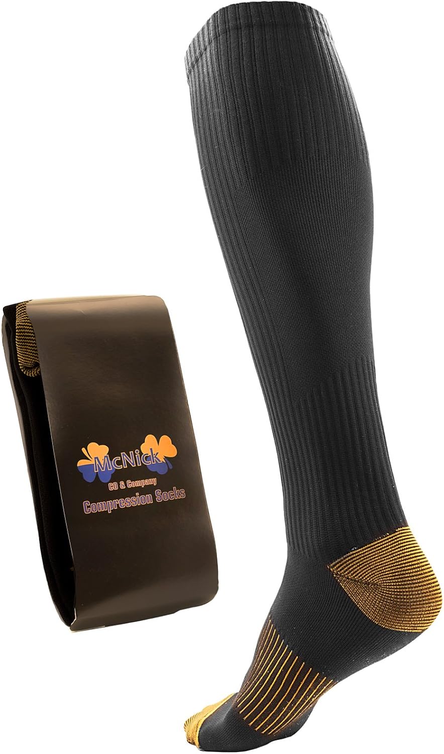 3 Pairs Black Compression Socks For Men - Copperfit Compression Socks for Men One Size Fits All : Clothing