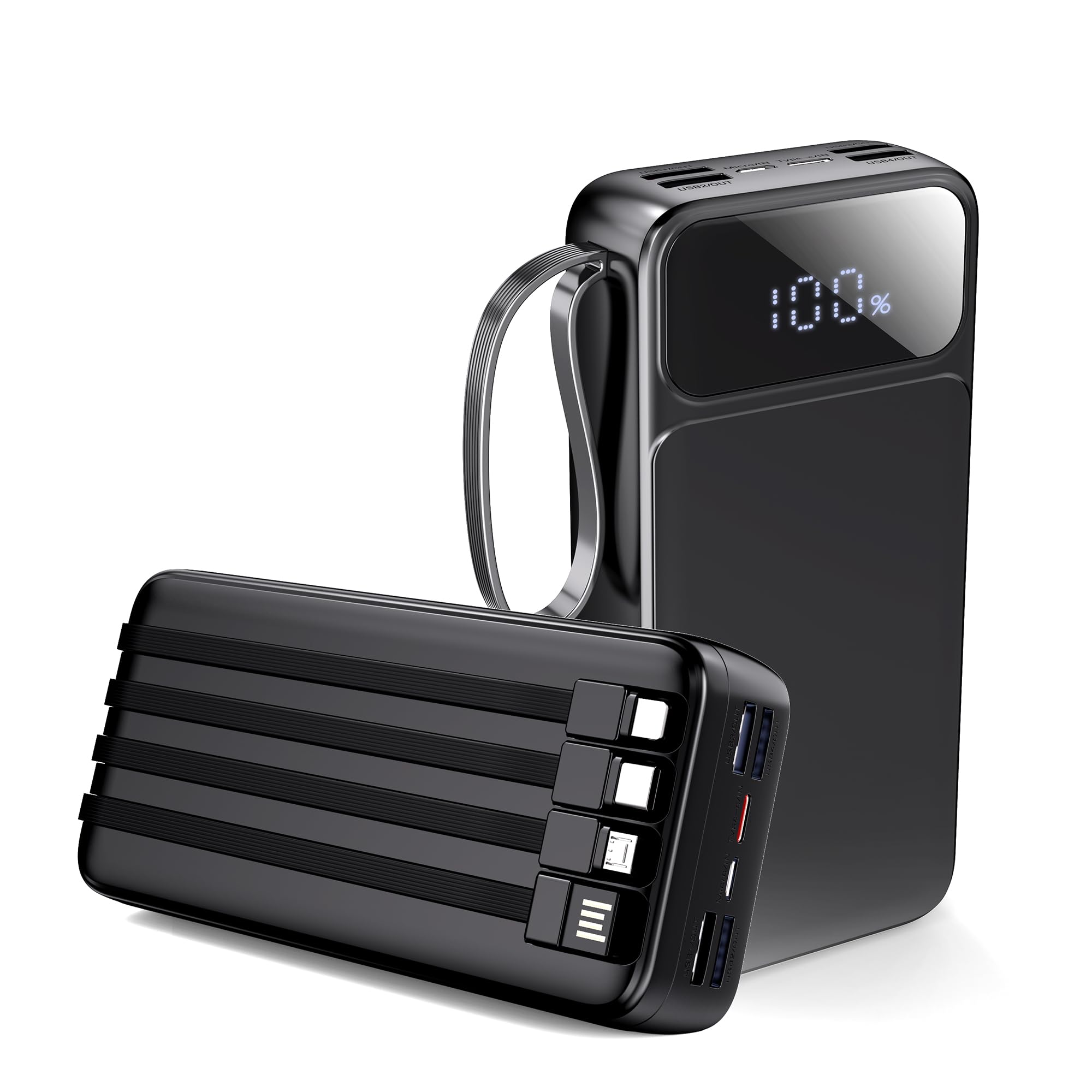 Photo 1 of Portable Charger Power Bank 50000mAh- 7 Outputs & 3 Inputs USB-C 22.5W Fast Charging Battery Pack with Built-in Cables and Ports Compatible with Most of Cellphones and Devices, for Travel Camping