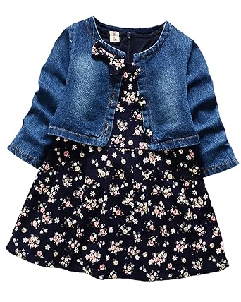 Amazon ラクエスト Laquest デニム ジャケット付き 花柄 Amazon ラクエスト Laquest デニム ジャケット付き 花柄