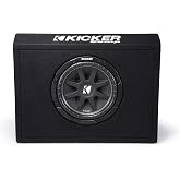 KICKER 43TC104 Comp 10-inch Subwoofer in Thin Profile Ported Enclosure 4-Ohm