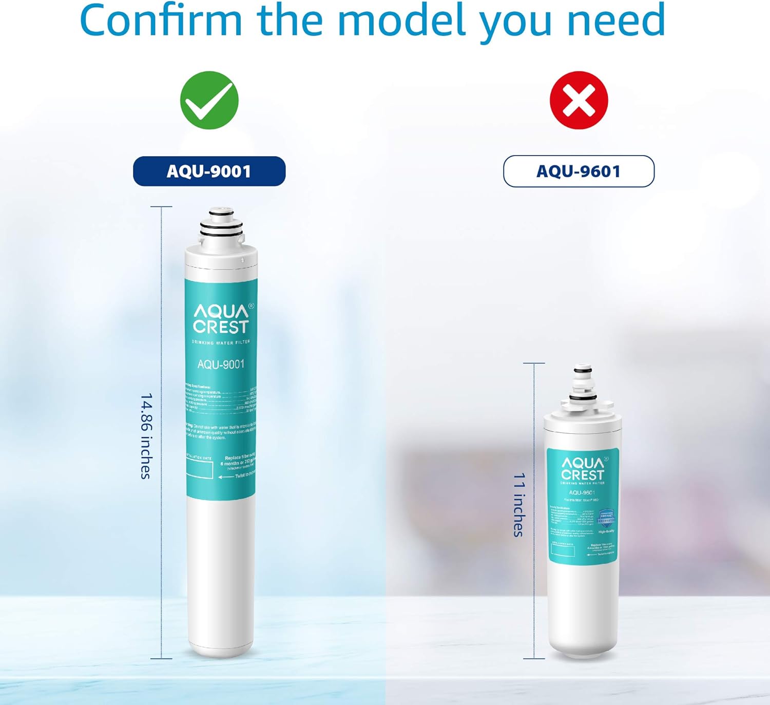 AQUACREST 9001 Under Sink Water Filter, Replacement for Moen 9001 PureTouch AquaSuite MicroTech 9000: Home Improvement